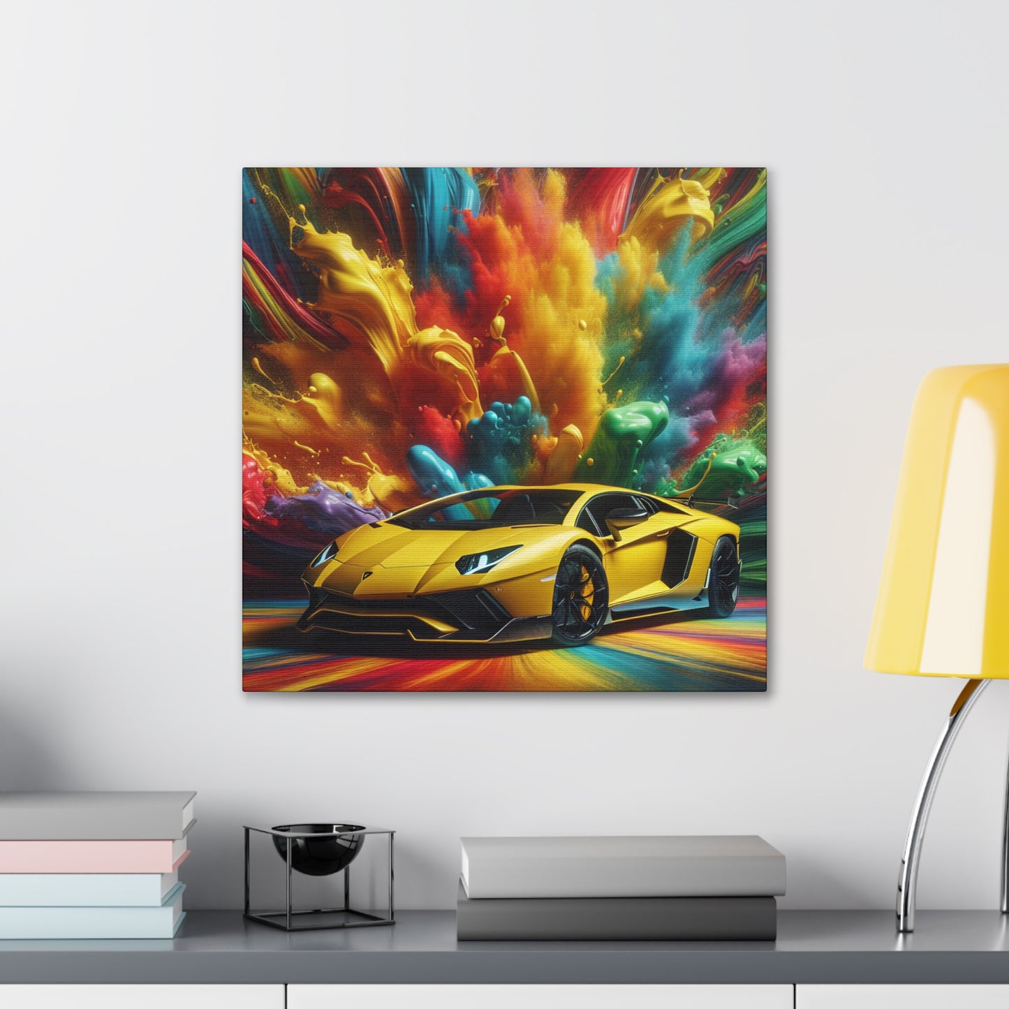 Lamborghini Aventador Canva Wall Art, Luxurious Car Painting, Home Decor, Office Decor, Unique Gift for Car Enthusiasts and Collectors