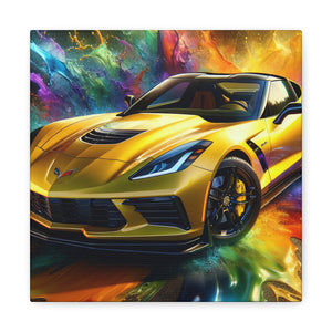 Chevrolet Corvette Wall Art Canva Painting - Perfect Gift for Car Lovers and Corvette Enthusiasts