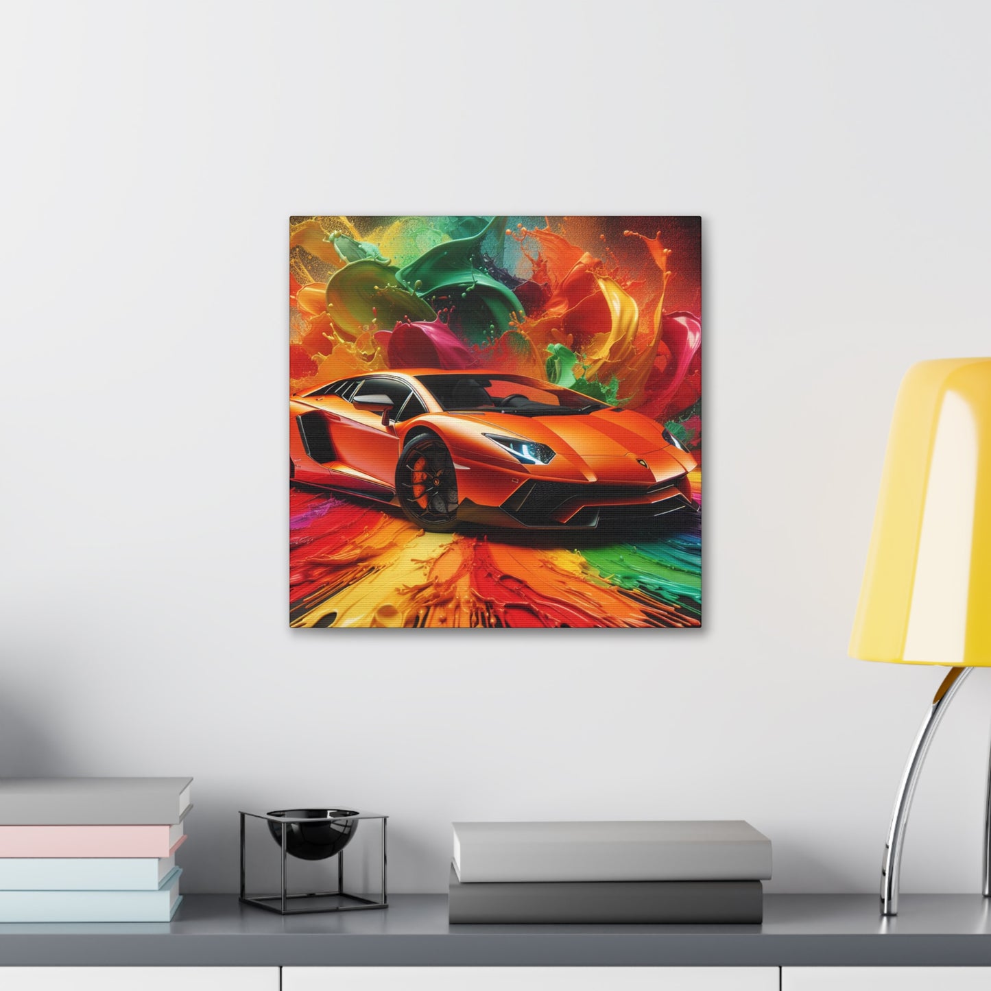 Lamborghini Aventador Canva Painting - Wall Art for Car Lovers and Auto Enthusiasts, Luxury Sports Car Home Decor