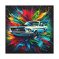 Ford Mustang Wall Art Canva Painting - Classic Car Decor, Muscle Car Artwork, Garage or Man Cave Decoration, Unique Car Lover Gift