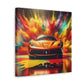 Ferrari Canva Painting, Luxury Car Artwork, Wall Decor, Handmade Piece, Perfect for Home and Office, Ideal Gift for Car Enthusiasts