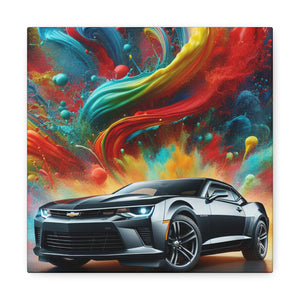 Chevrolet Camaro Canva Painting, Perfect Decor for Man Cave, High-Quality Car Artwork, Unique Gift for Classic Car Lovers and Collectors