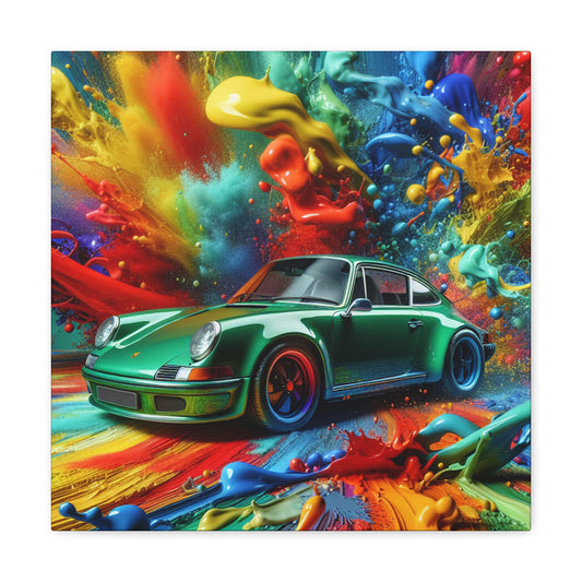 Porsche 911 Canva Painting - Classic Car Art, Luxury Gift for Men, Office and Home Wall Decor, Limited Edition Print, Automobile Enthusiast