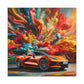 Chevrolet Corvette Canva Wall Art, Unique Car Design, Handmade Home Decor, Perfect Gift for Car Enthusiast, Quality Canvas Painting