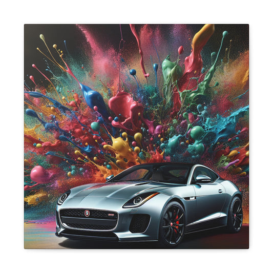 Jaguar F-Type Wall Art - Luxury Car Canva Painting, Handmade Home Decor, Perfect Gift for Car Lovers and Collectors, Ready to Hang