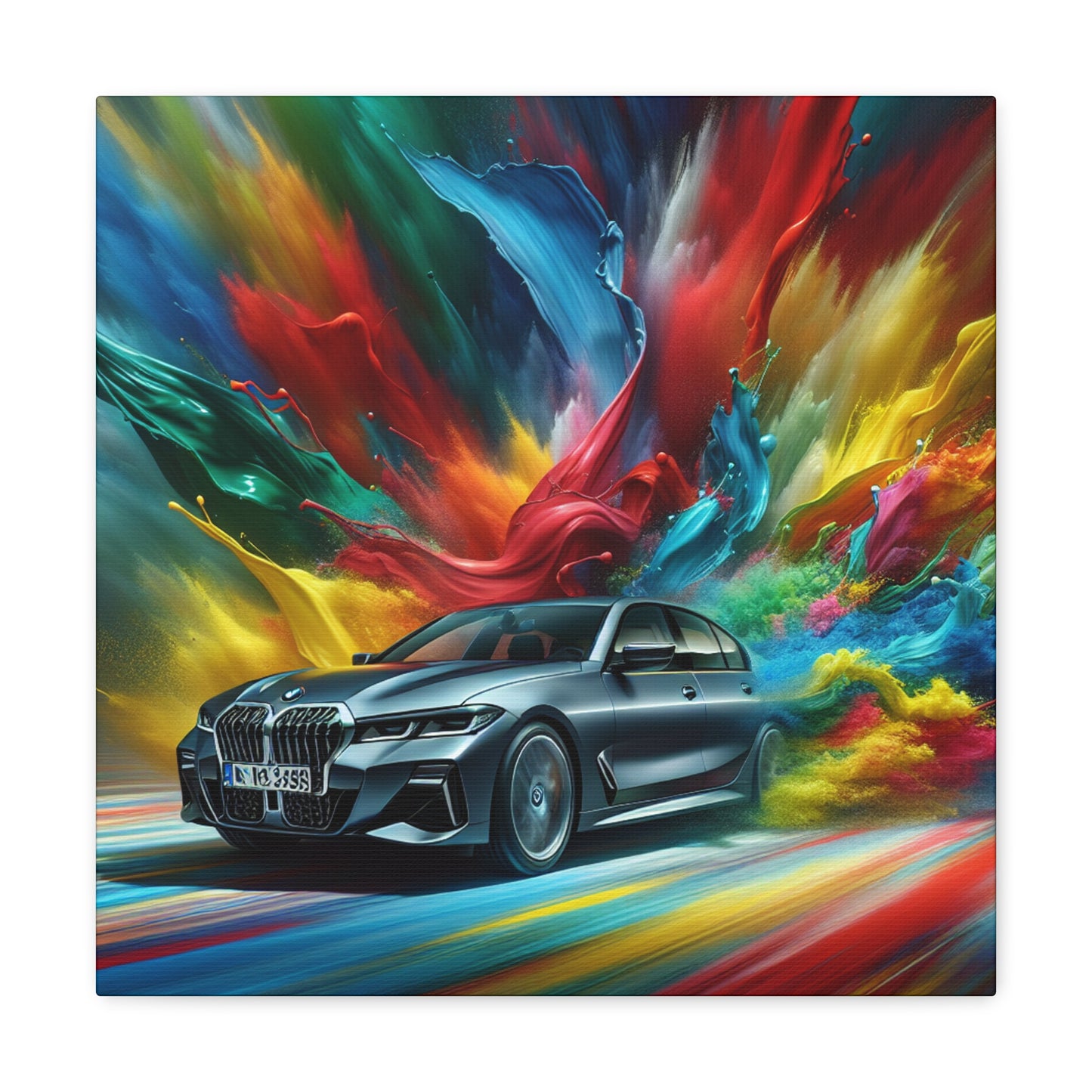 BMW Wall Art Canva Painting, Car Decor, Luxury Vehicle Art, Modern Home Decoration, Unique Gift for Car Enthusiasts and BMW Lovers