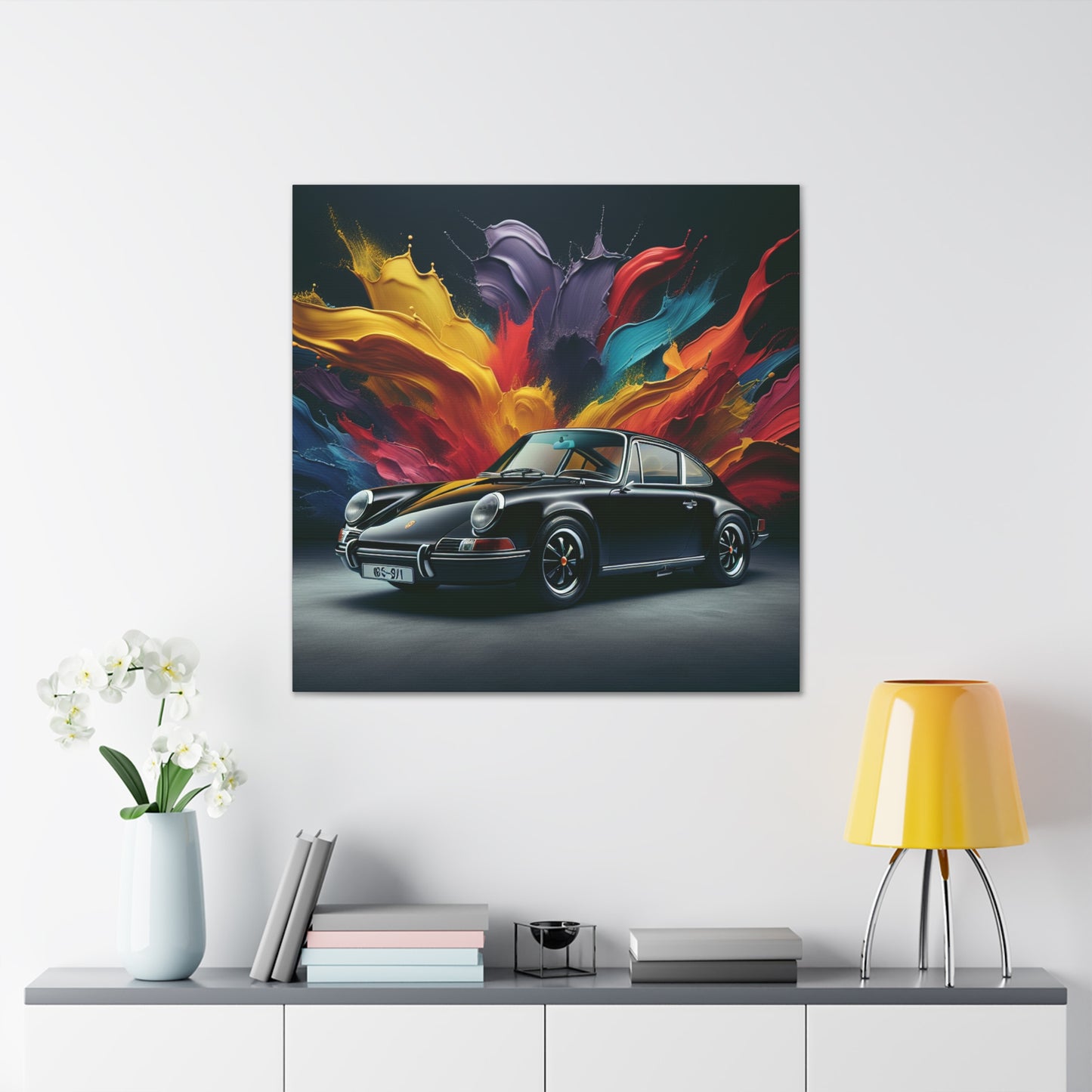 Porsche 911 Canva Painting - Luxury Handmade Art, Wall Decor for Car Enthusiasts, Home and Office Decoration, Perfect Gift Idea