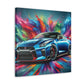 Nissan GT-R Car Wall Art Canva - Sports Car Lovers Decor, Hand Painted Modern Painting, Perfect Gift for Car Aficionados