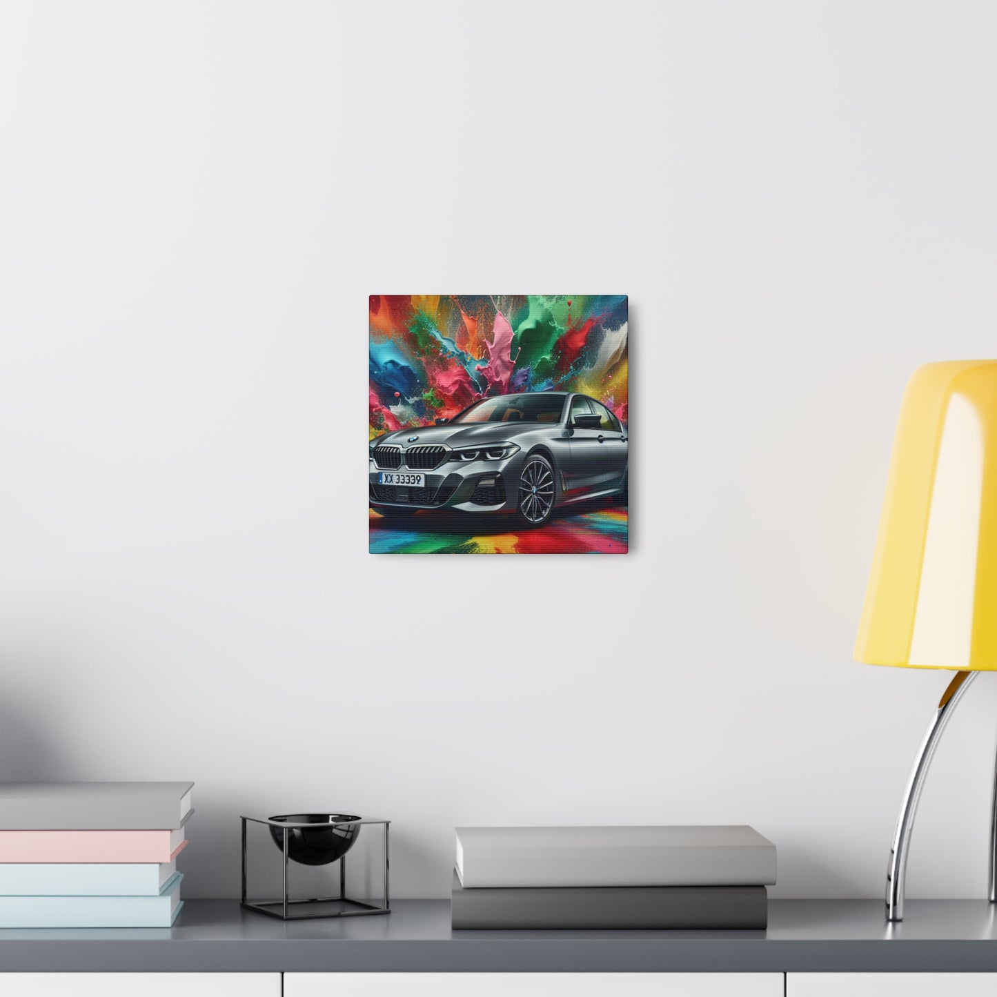 Luxury BMW Car Art- Modern Home Decor, Handmade Canva Painting, Enthusiast Car Lover Wall Art