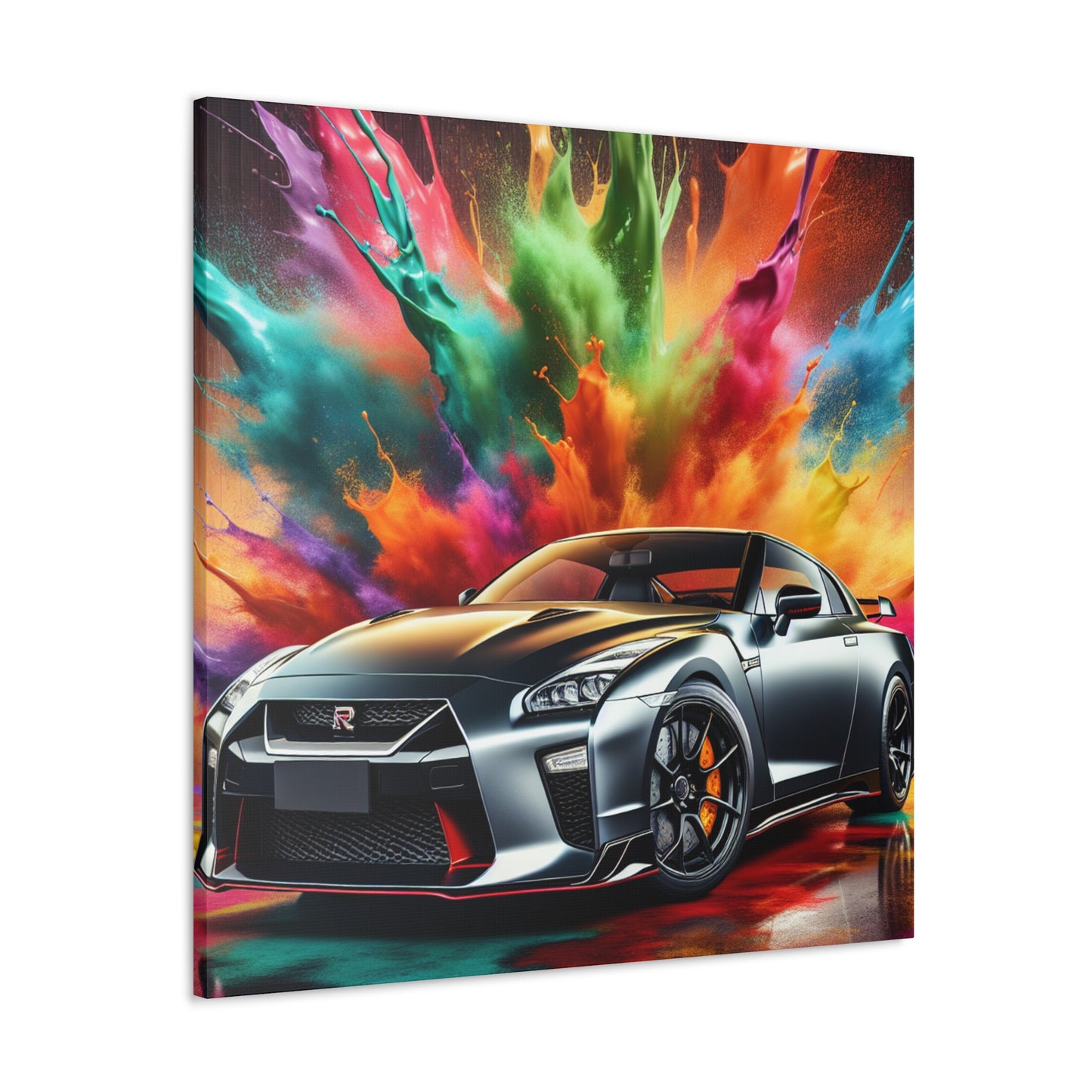 Nissan GT-R Canva Wall Art, Modern Sports Car Painting, Perfect Gift, Home or Office Decor, Auto Enthusiast Must-Have, Car Artwork