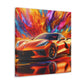 Chevrolet Corvette Wall Art, Luxury Sports Car Canva Painting, Home Decor, Gift for Car Enthusiasts, High Quality Artwork