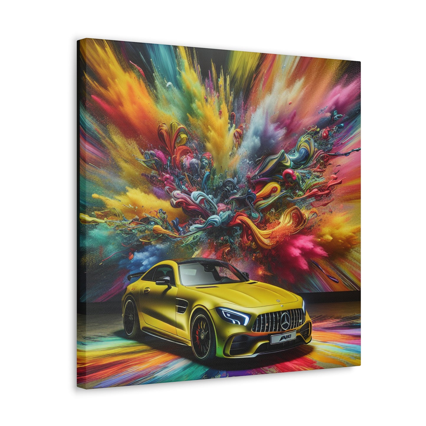 Mercedes AMG Wall Art Canva Painting, Luxury Car Artwork, Home Decor, Perfect Gift for Car Lovers and Enthusiasts, Auto Racing Decor