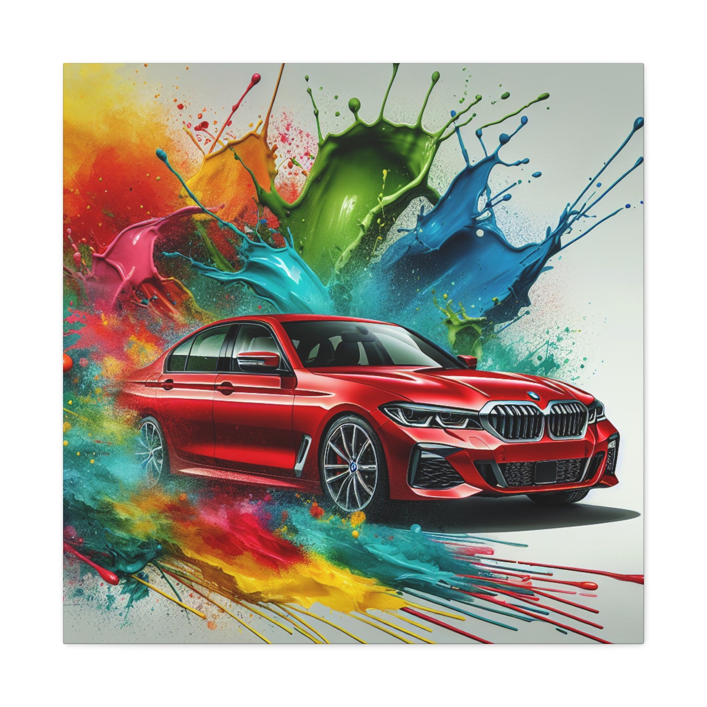 BMW Luxury Car Canva Painting - Wall Art for Car Lovers - Modern Home Office Decor - Auto Enthusiasts Gift Idea - Unique Man Cave Item