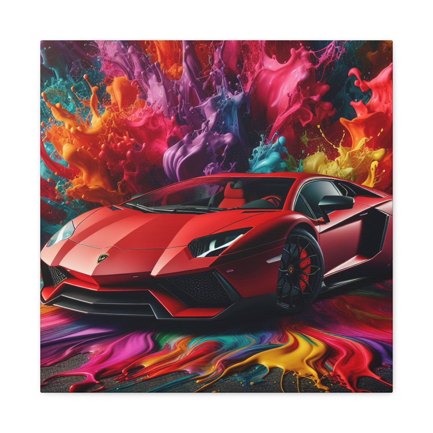 Lamborghini Aventador Canva Art, Large Car Wall Decor, Luxury Sports Vehicle Print, Home Decoration, Gift for Car Enthusiasts