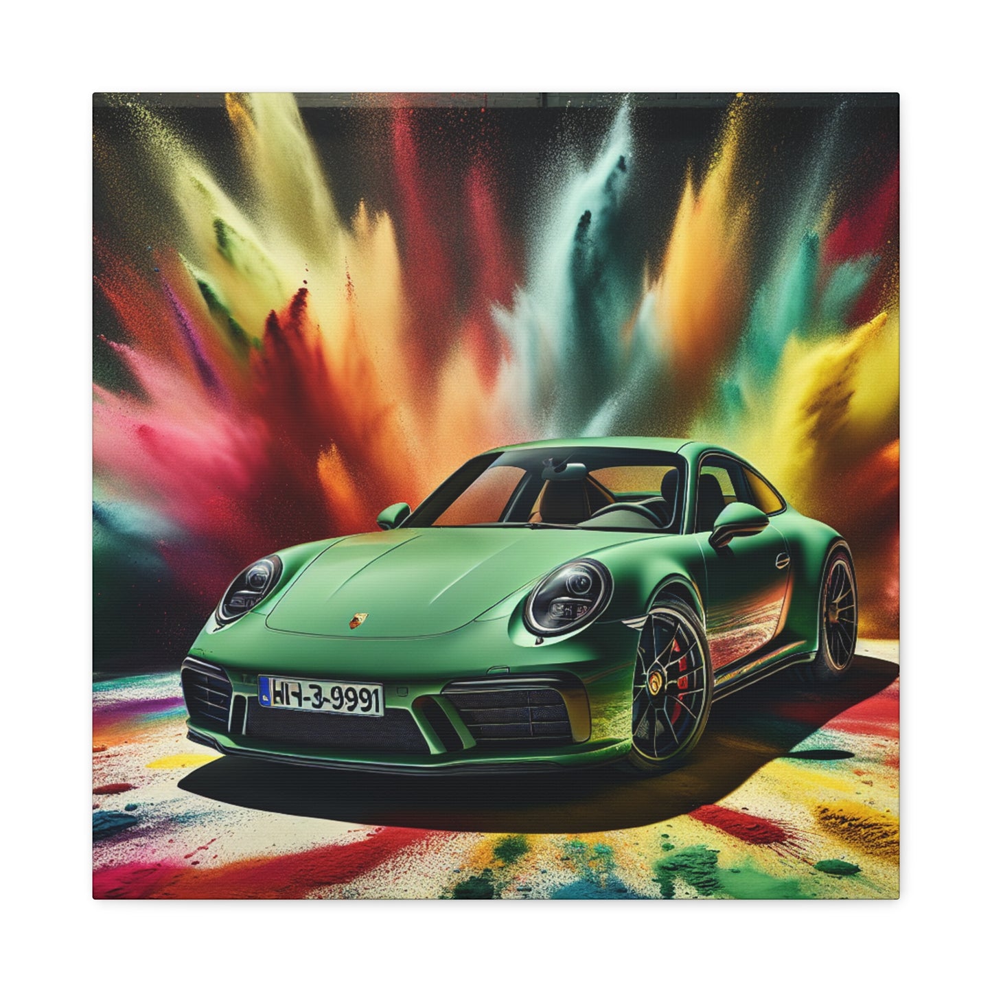 Porsche 911 Wall Art, Luxury Car Painting, Canva Print, Home Decor, Gift for Car Enthusiast and Classic Car Lover