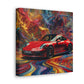 Porsche 911 Canva Painting, Handmade Car Artwork, Auto Wall Decor, Luxury Car Enthusiast and Collector Gift, Modern Home Office Decoration