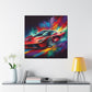 Ferrari Car Wall Canvas Painting - Hand-painted Luxury Sports Car Artwork for Home Decor, Unique Gift for Car Enthusiasts and Collectors