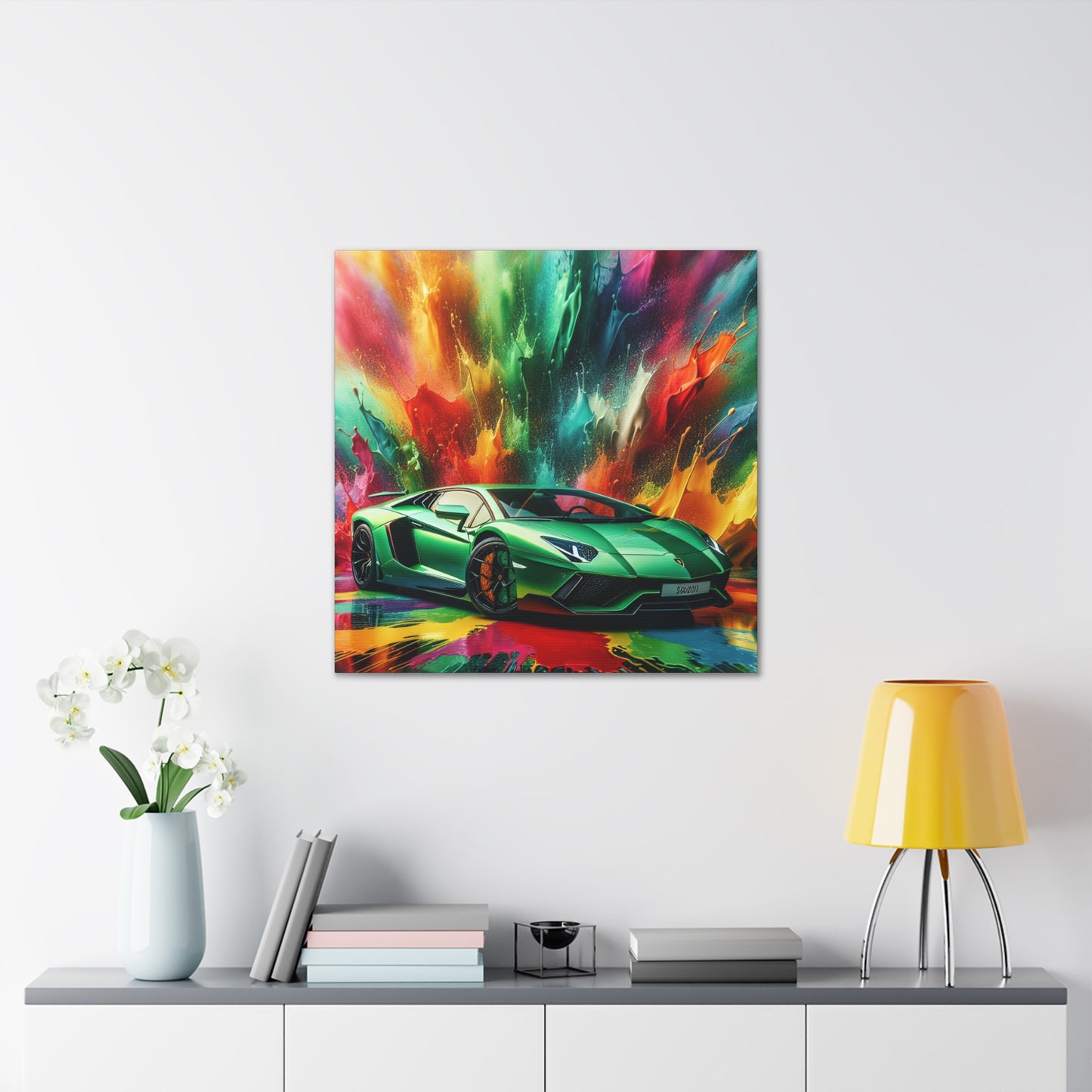 Lamborghini Aventador Canva Painting, Luxury Car Wall Art, Home Decor, Stunning Sports Car Picture, High-Quality MVP Canvas Print