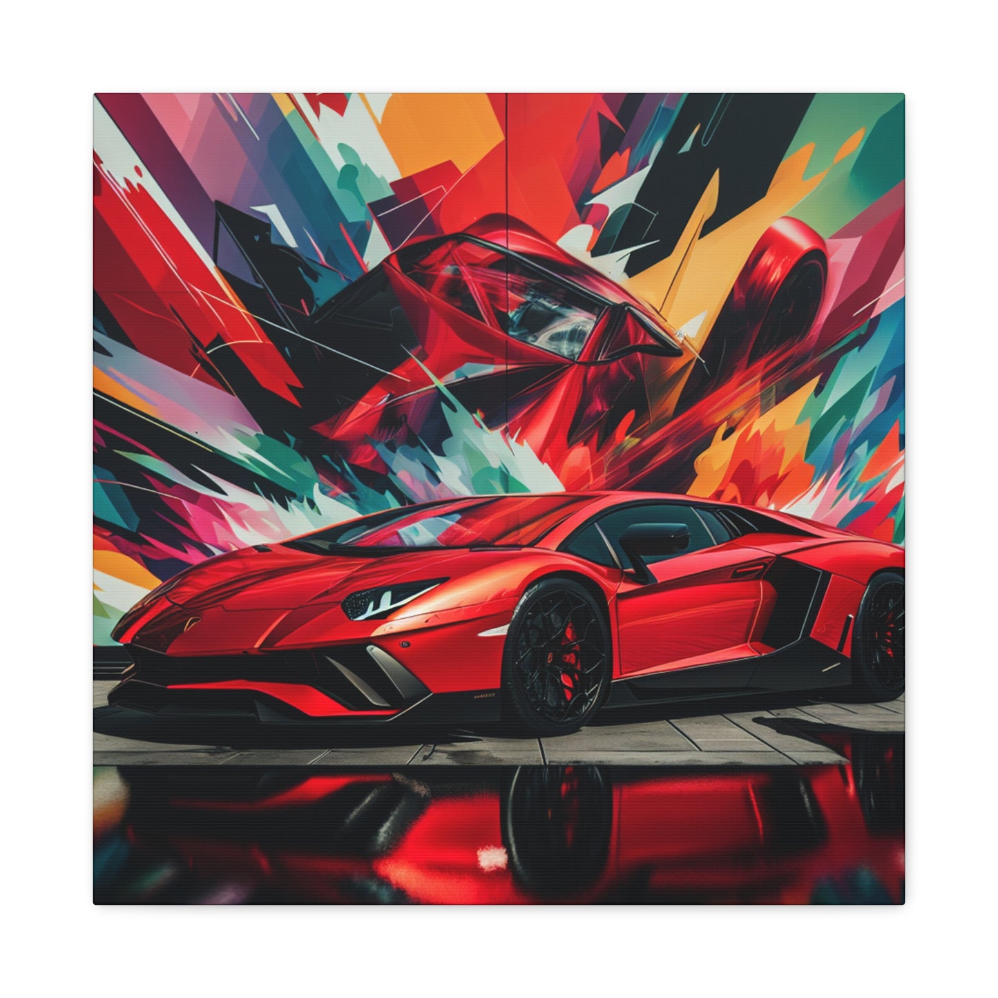 Lamborghini Aventador Canvas Art, Luxury Car Wall Decor, High Quality Print, Handmade Sports Car Painting, Exotic Supercar Gift for Men