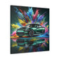 Vintage Dodge Charger Car Canva Painting - Classic Automobile Wall Art for Garage, Car Enthusiast Gift, Home Decor