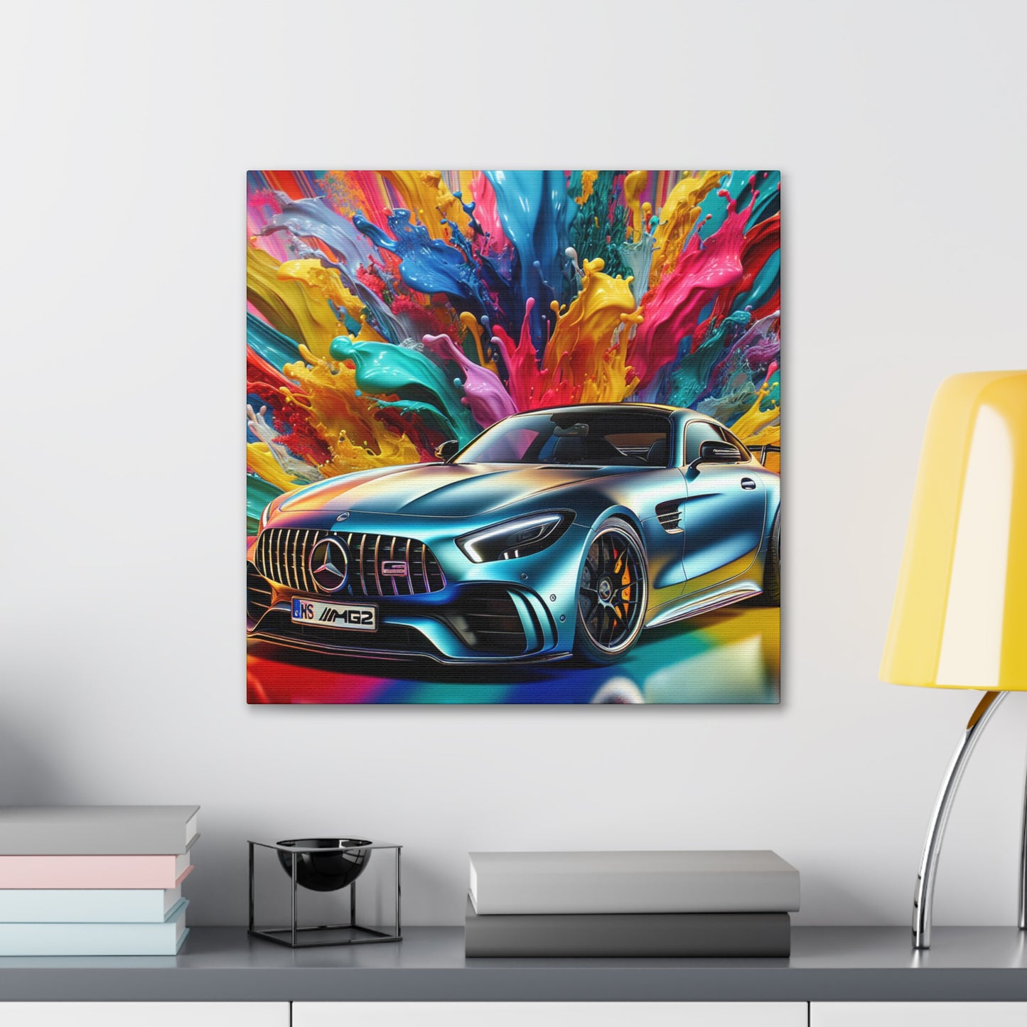 Mercedes AMG Wall Art, Canvas Print, Luxury Car Painting, Perfect for Home Decor, Car Enthusiast Gift, Exclusive Office Art, High Quality