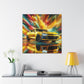 Chevrolet Camaro Wall Art Canva Painting - Classic Car, Automobile Decor, Unique Handmade Gift for Car Lovers and Enthusiasts