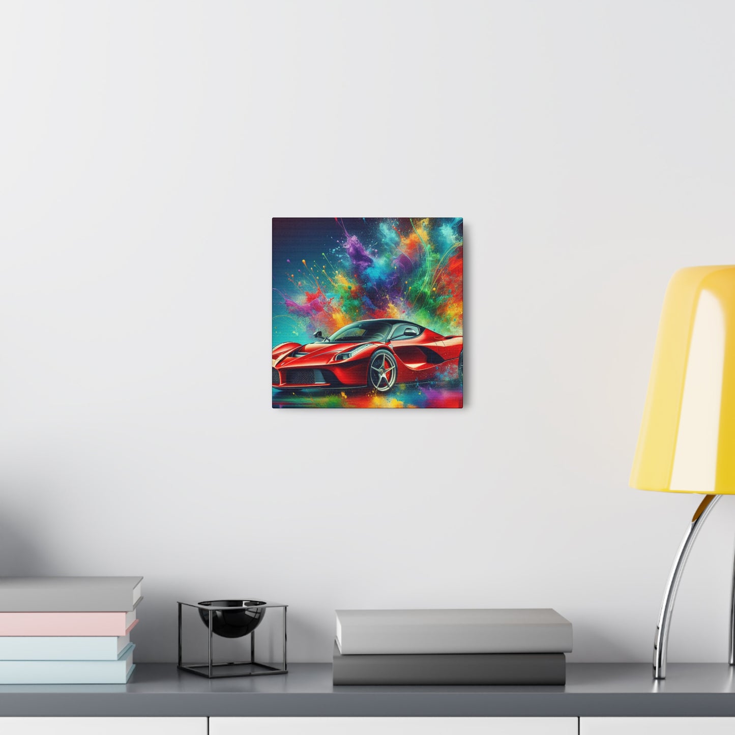 Luxury Ferrari Canva Painting - Home Decor, Wall Art, Unique Gift for Car Lover, High Quality, Hand-painted and Ready to Hang Artwork