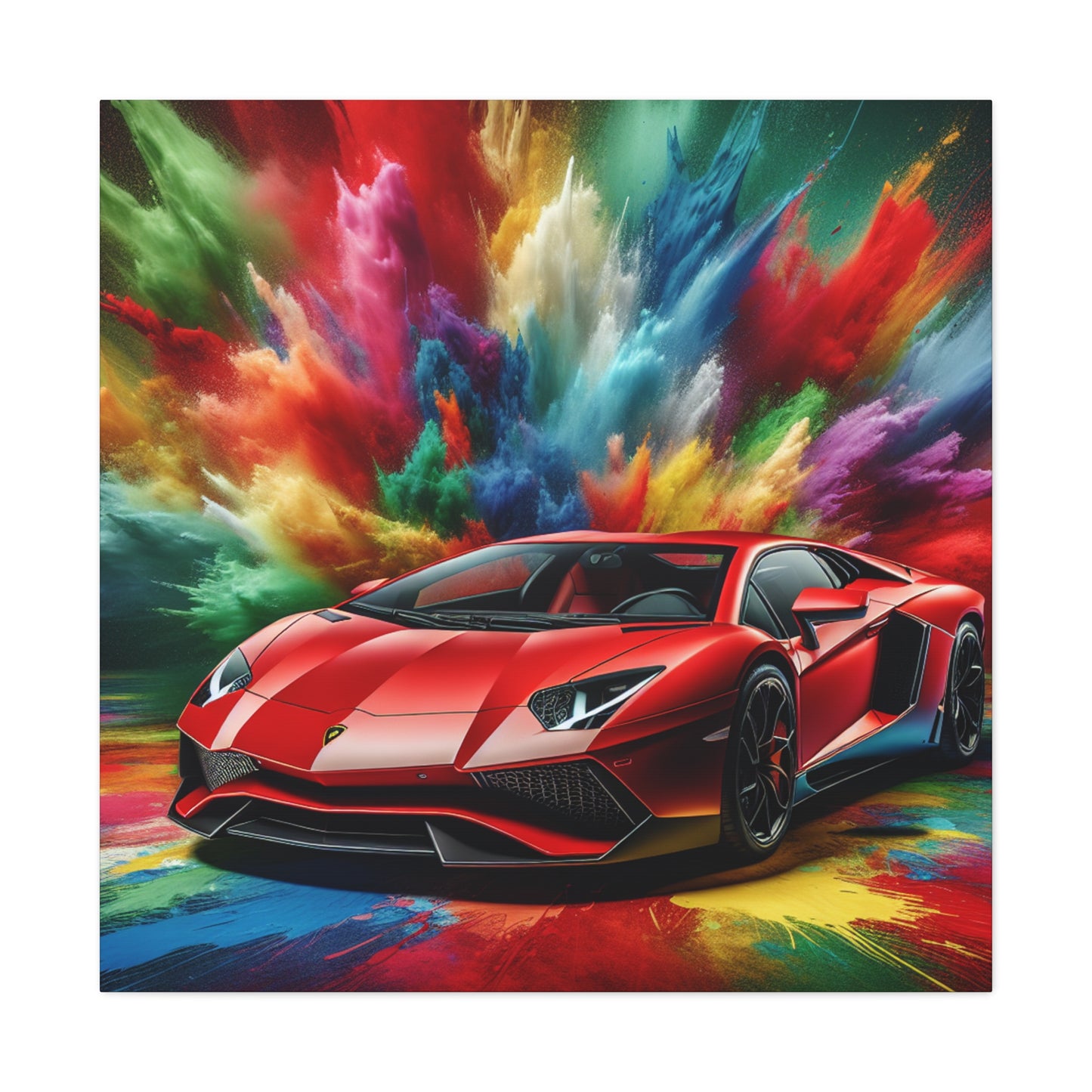 Lamborghini Aventador Canva Painting - Luxurious Car Artwork, High Quality Wall Decor, Perfect for Car Enthusiasts and Collectors