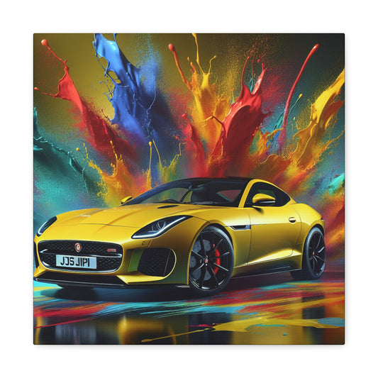 Jaguar F-Type Car Canva Painting, Wall Art Decor, Perfect Gift for Automotive Enthusiasts, High Quality Car Lovers Modern Artwork