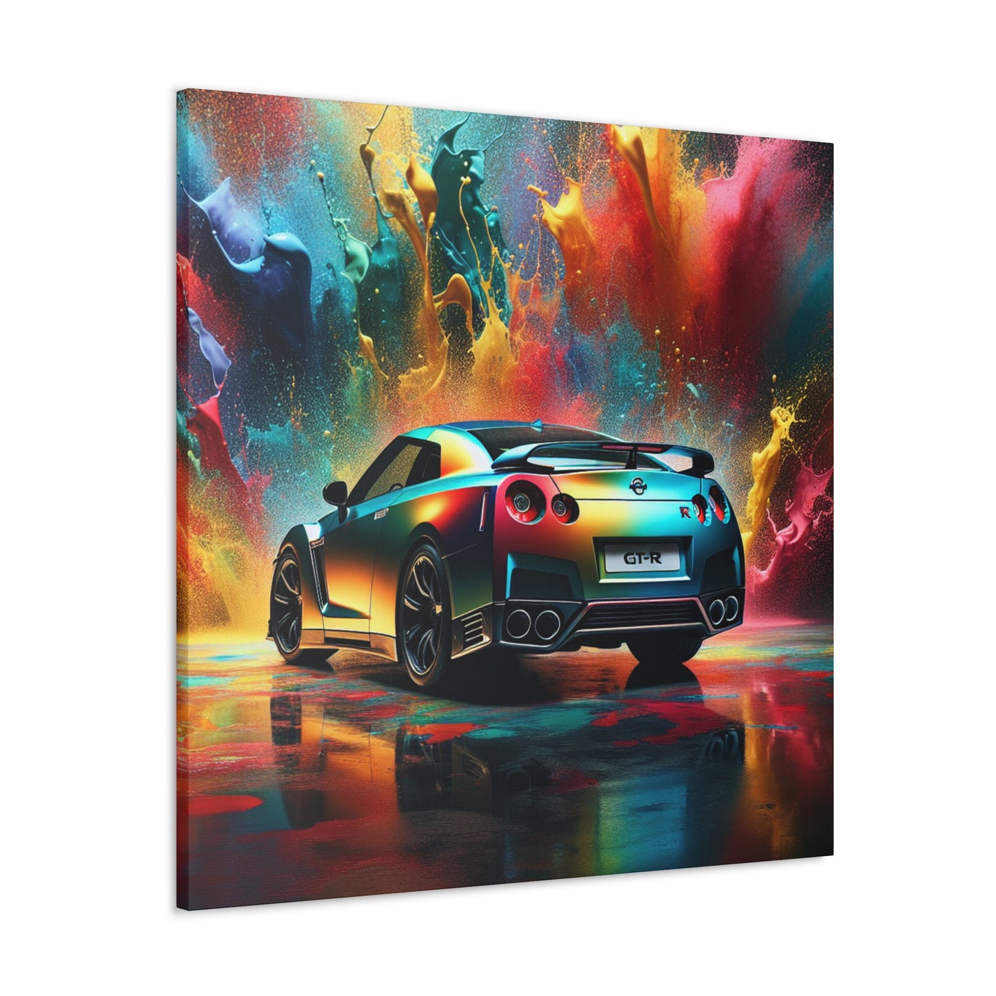 Nissan GT-R Car Canva Painting - Modern Wall Art Decor for Automotive Enthusiasts, Vehicle Inspired Home Decor, Unique Car Lover's Gift