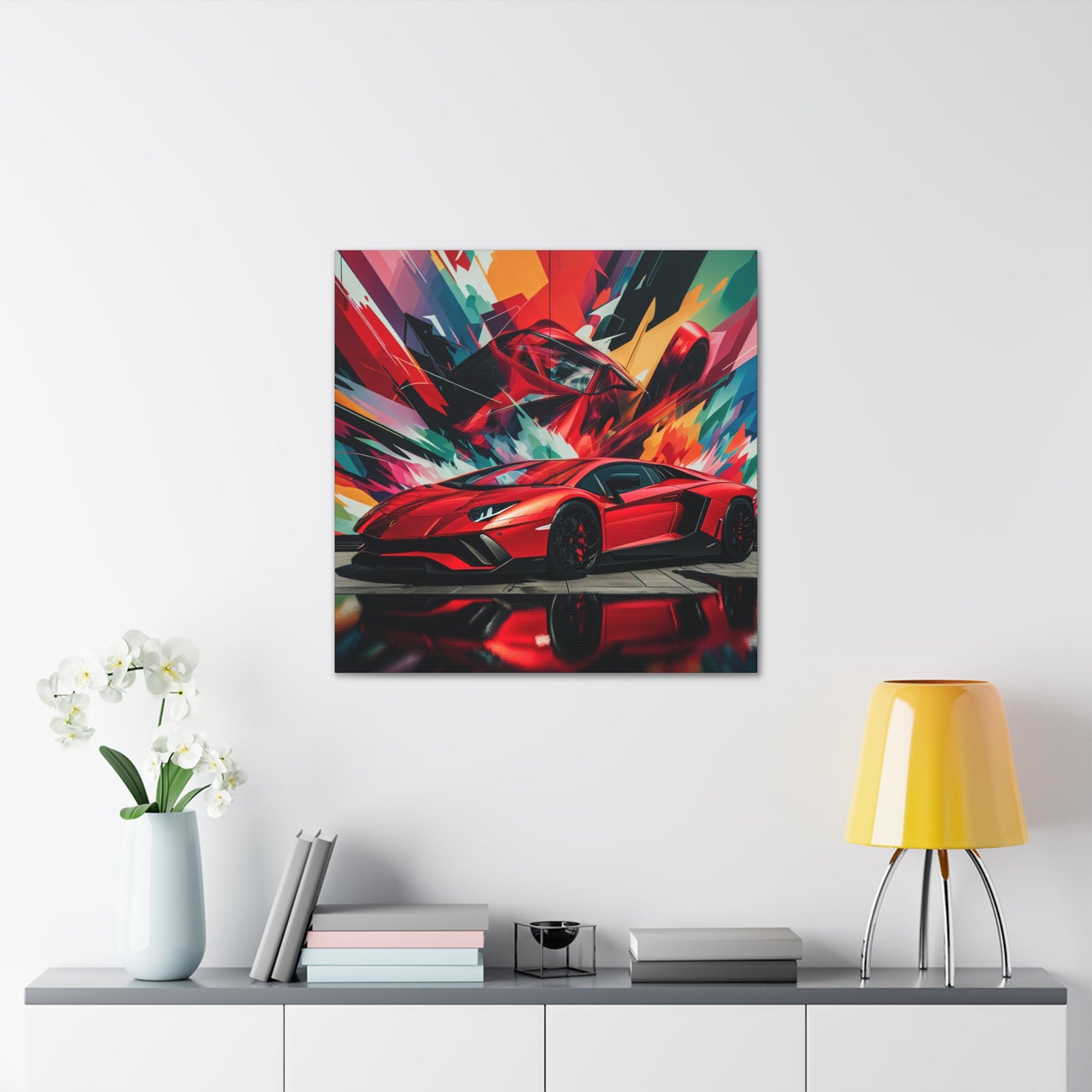 Lamborghini Aventador Canvas Art, Luxury Car Wall Decor, High Quality Print, Handmade Sports Car Painting, Exotic Supercar Gift for Men