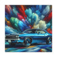 Dodge Challenger Wall Art, Car Themed Home Decor, High Quality Canva Painting, Classic Car Enthusiast Gift, Modern Garage Artwork