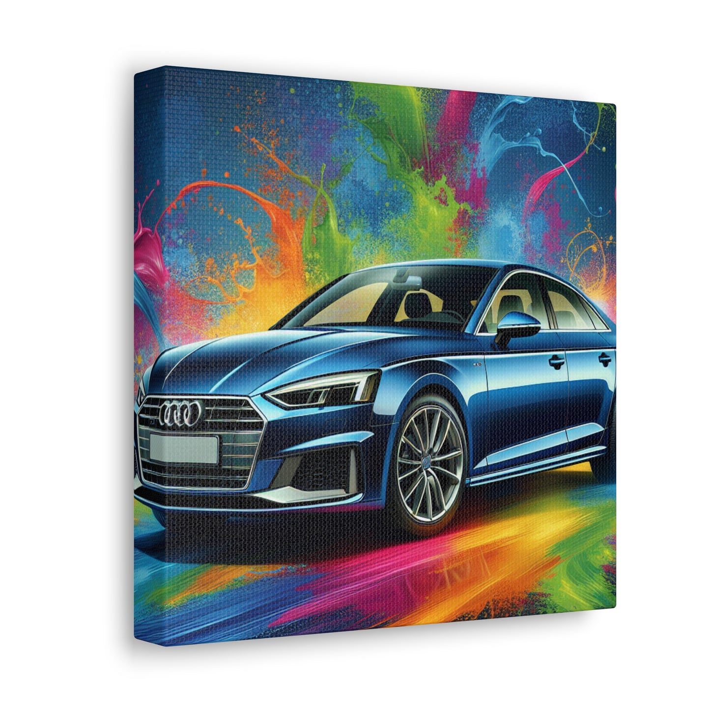 Audi A5 Canva Painting, Hand-Painted Wall Art, Luxury Car Print, Home Decor, Unique Gift for Car Enthusiast, Petrolhead, and Audi Lovers