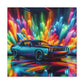 Dodge Challenger Wall Art - Premium Quality Car Canva Painting, Perfect for Home or Office Decor, Unique and Rare Auto Artistry