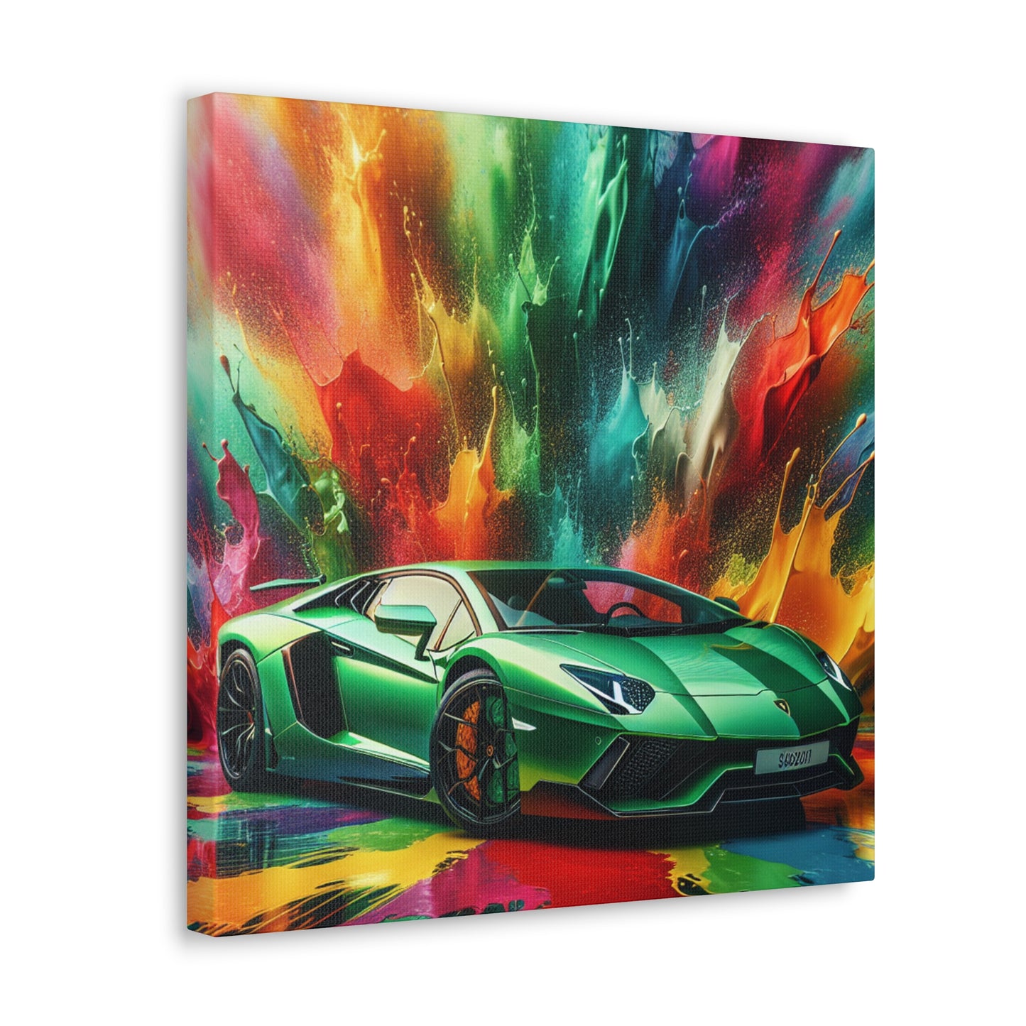 Lamborghini Aventador Canva Painting, Luxury Car Wall Art, Home Decor, Stunning Sports Car Picture, High-Quality MVP Canvas Print