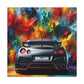 Nissan GT-R Canva Wall Art, Luxury Sport Car Print, Garage Decor, Men's Gift, High Quality Print, Unique Home Decor, Artistic Car Painting