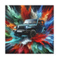Jeep Wrangler Wall Art - Canva Painting, Car Artwork, Off-Road Vehicle Decor, Vintage Style Gift for Jeep Enthusiasts and Home Decoration