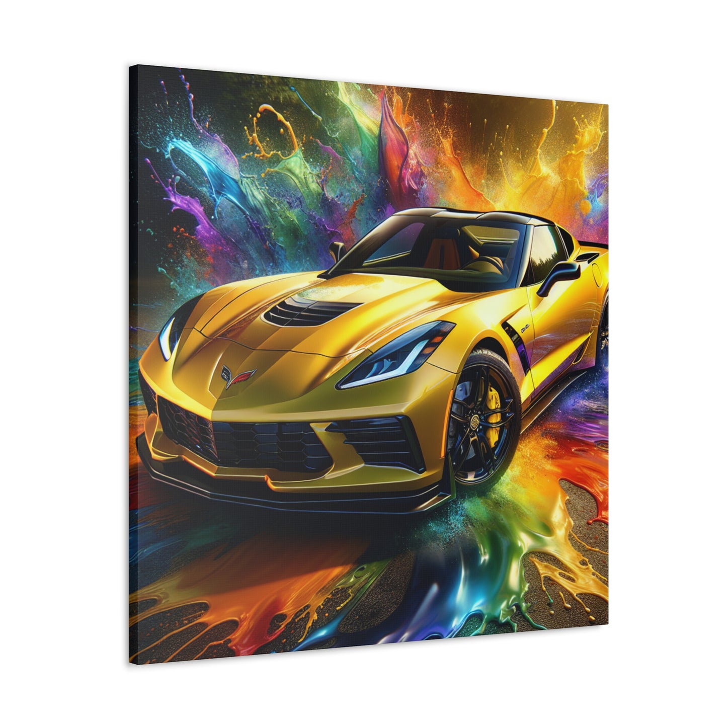 Chevrolet Corvette Wall Art Canva Painting - Perfect Gift for Car Lovers and Corvette Enthusiasts