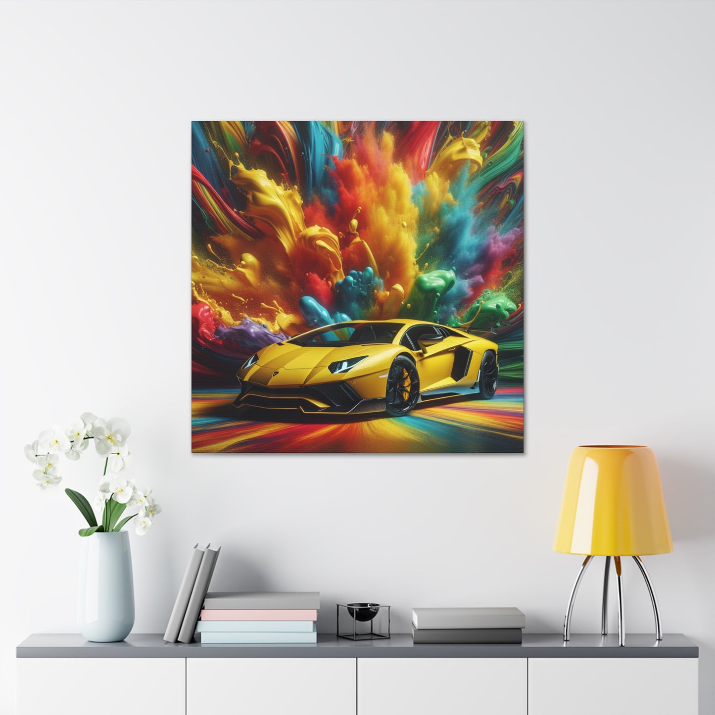 Lamborghini Aventador Canva Wall Art, Luxurious Car Painting, Home Decor, Office Decor, Unique Gift for Car Enthusiasts and Collectors