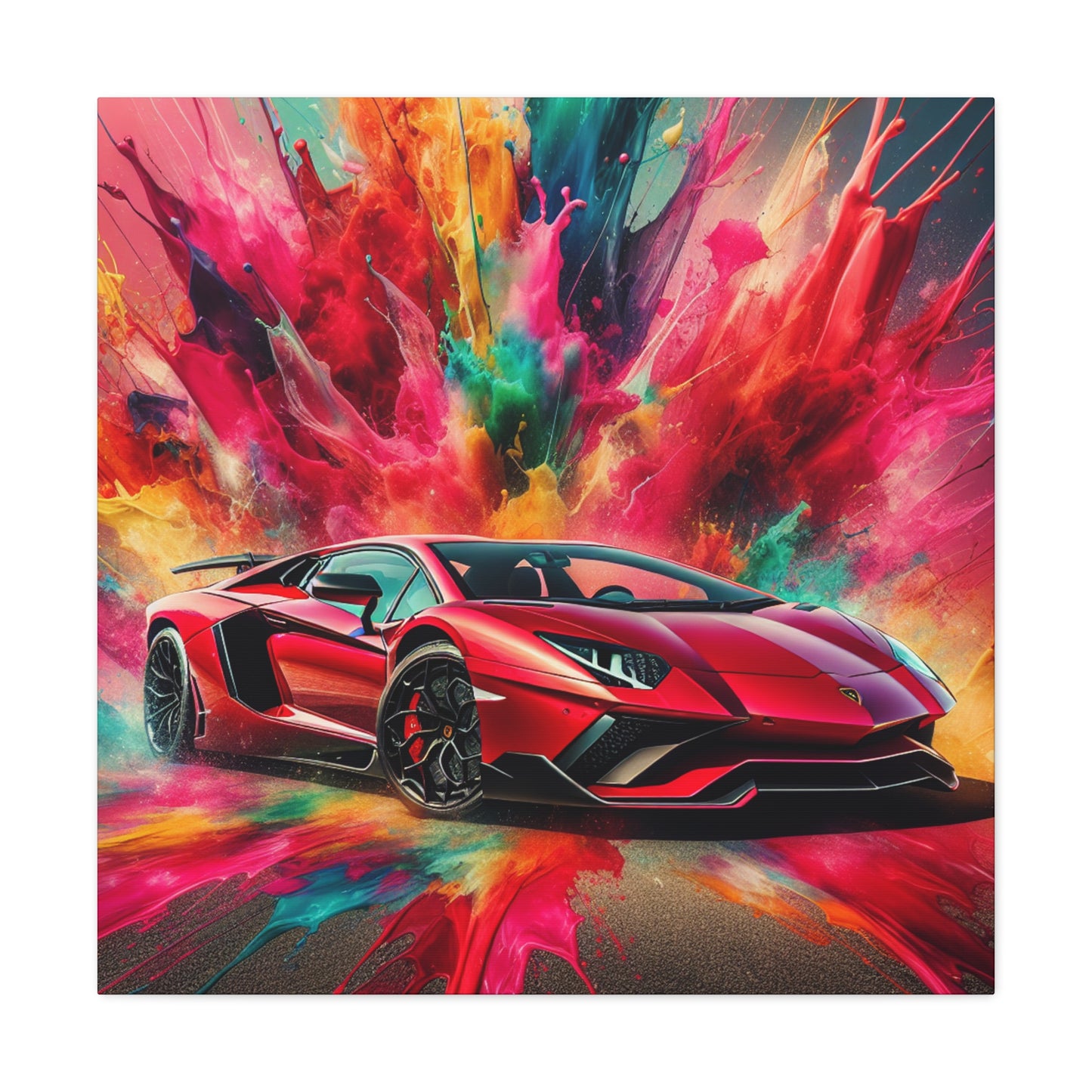 Lamborghini Aventador Wall Art, Car Enthusiast Gift, Luxury Auto Canva Painting, Home Decor, Office Artwork, Automotive Lover Present