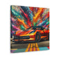 Chevrolet Corvette Wall Decor Canva Painting - Perfect for Garage, Man Cave, Car Enthusiast Gift, Automotive Art Print, Classic Car Lovers