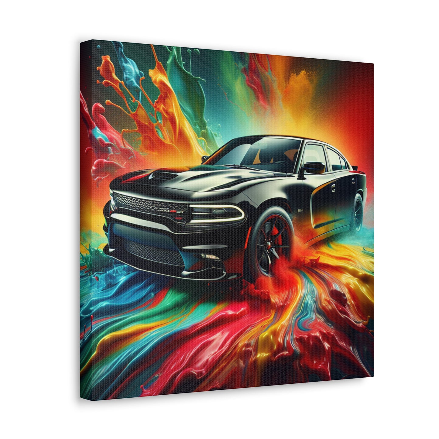 Dodge Charger Canva Painting - Large Wall Art, High Quality Home Decor, Unique Gift for Car Lovers and Enthusiasts