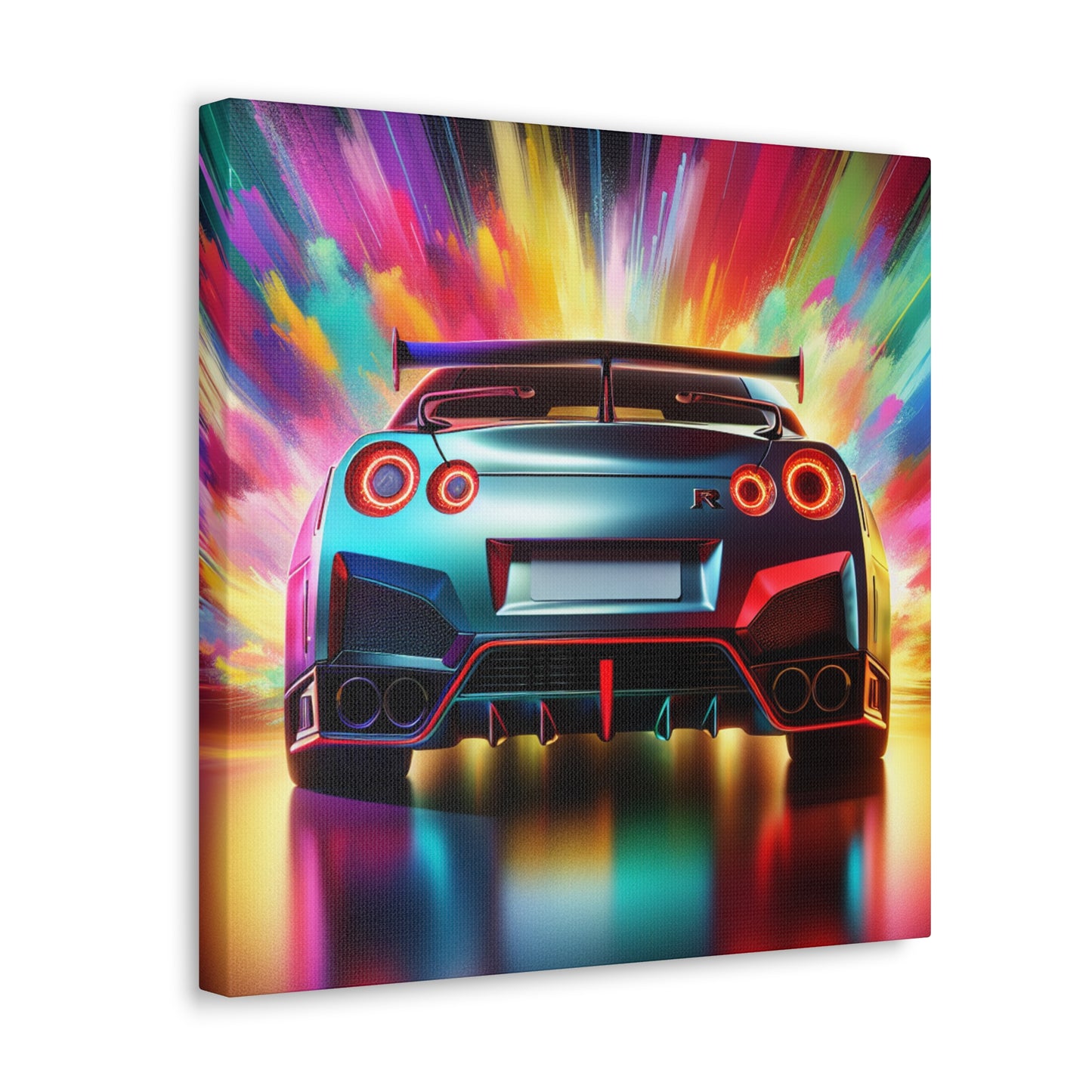 Nissan GT-R Canva Painting, Luxury Car Artwork, Wall Decor, Original Print, Auto Enthusiast Gift, Sports Car Lover, Home and Office Decoration