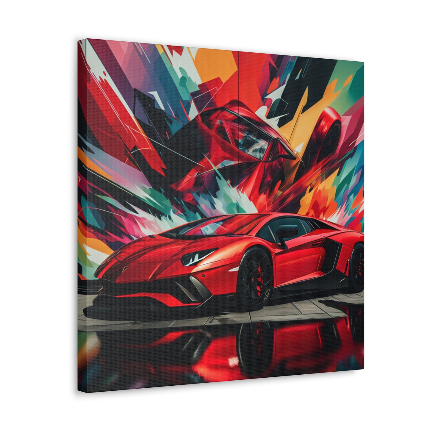 Lamborghini Aventador Canvas Art, Luxury Car Wall Decor, High Quality Print, Handmade Sports Car Painting, Exotic Supercar Gift for Men