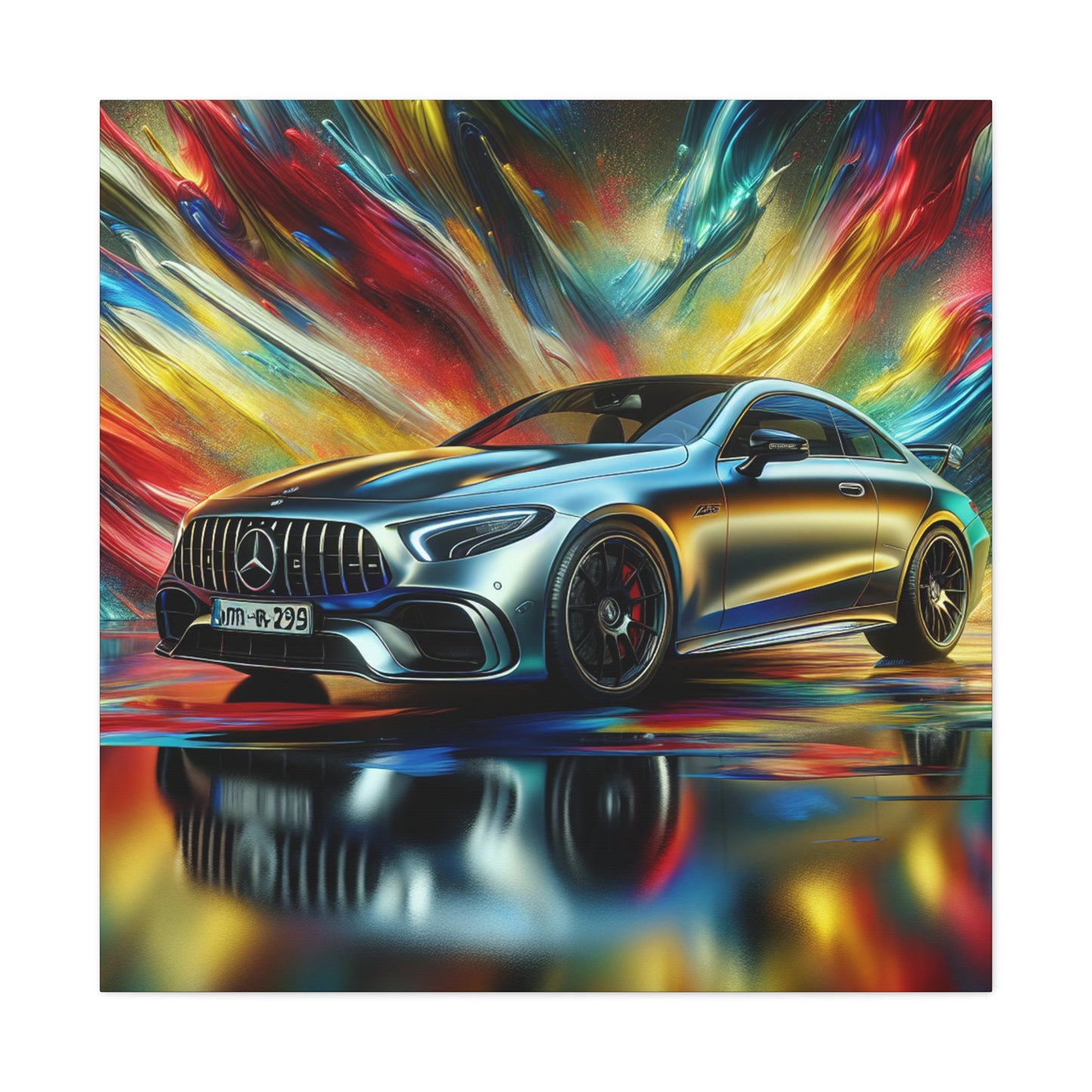 Mercedes AMG Wall Art - Premium Canva Painting for Automotive Enthusiast, Home and Office Decor, Perfect Gift for Car Lovers