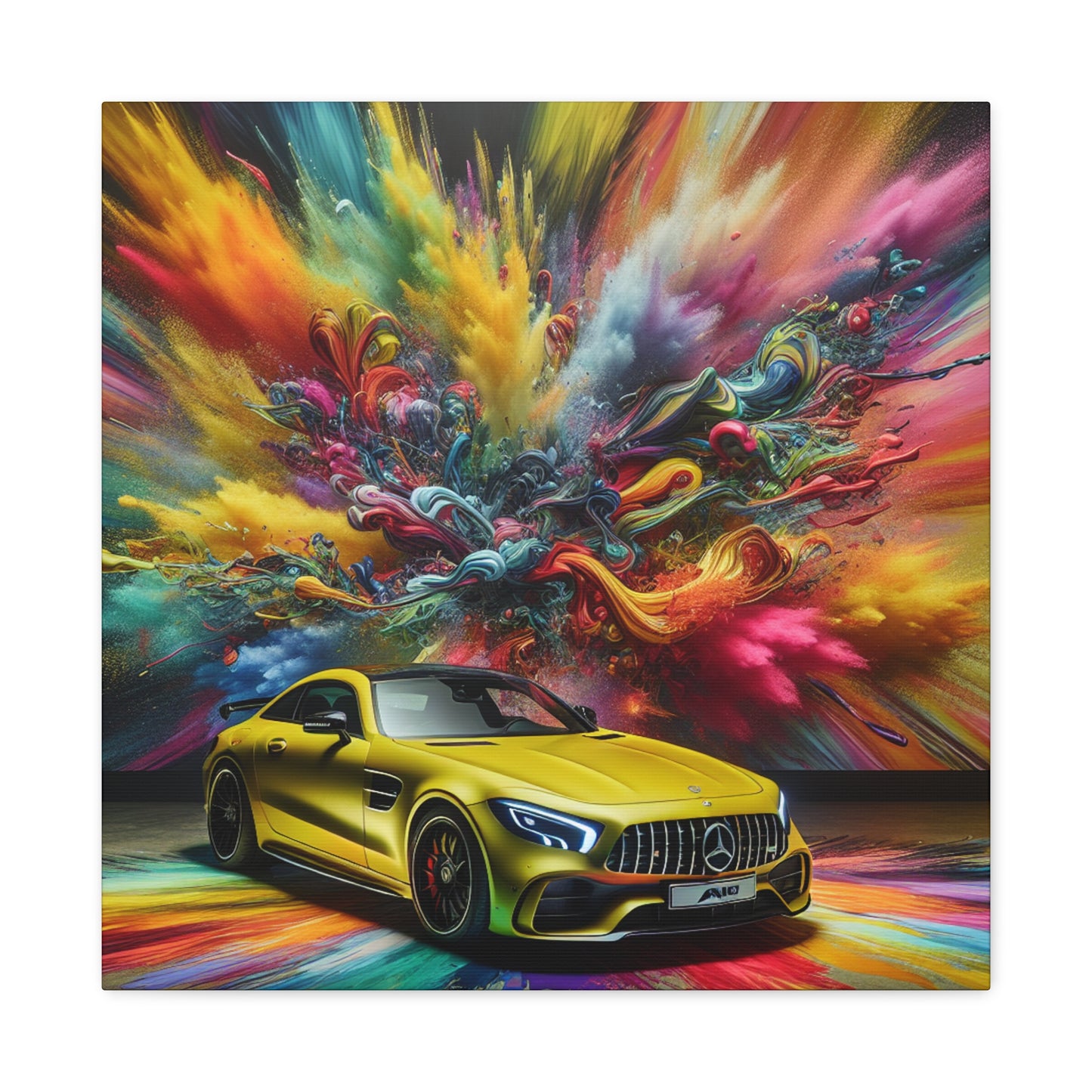 Mercedes AMG Wall Art Canva Painting, Luxury Car Artwork, Home Decor, Perfect Gift for Car Lovers and Enthusiasts, Auto Racing Decor