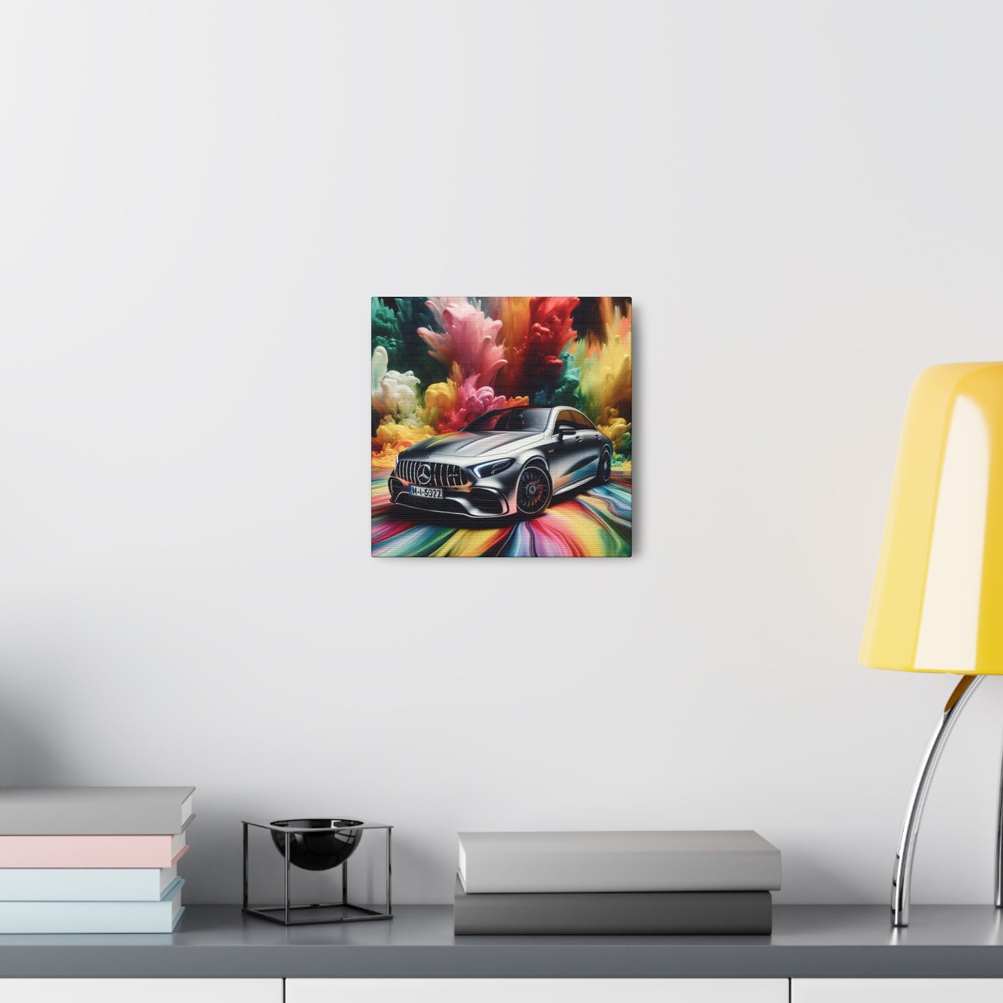 Mercedes AMG Car Wall Art Canva, Handmade Classic Car Painting, Perfect for Home and Office Decor, Unique Car Lovers' Gift