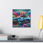 Nissan GT-R Car Wall Art Canva - Sports Car Lovers Decor, Hand Painted Modern Painting, Perfect Gift for Car Aficionados