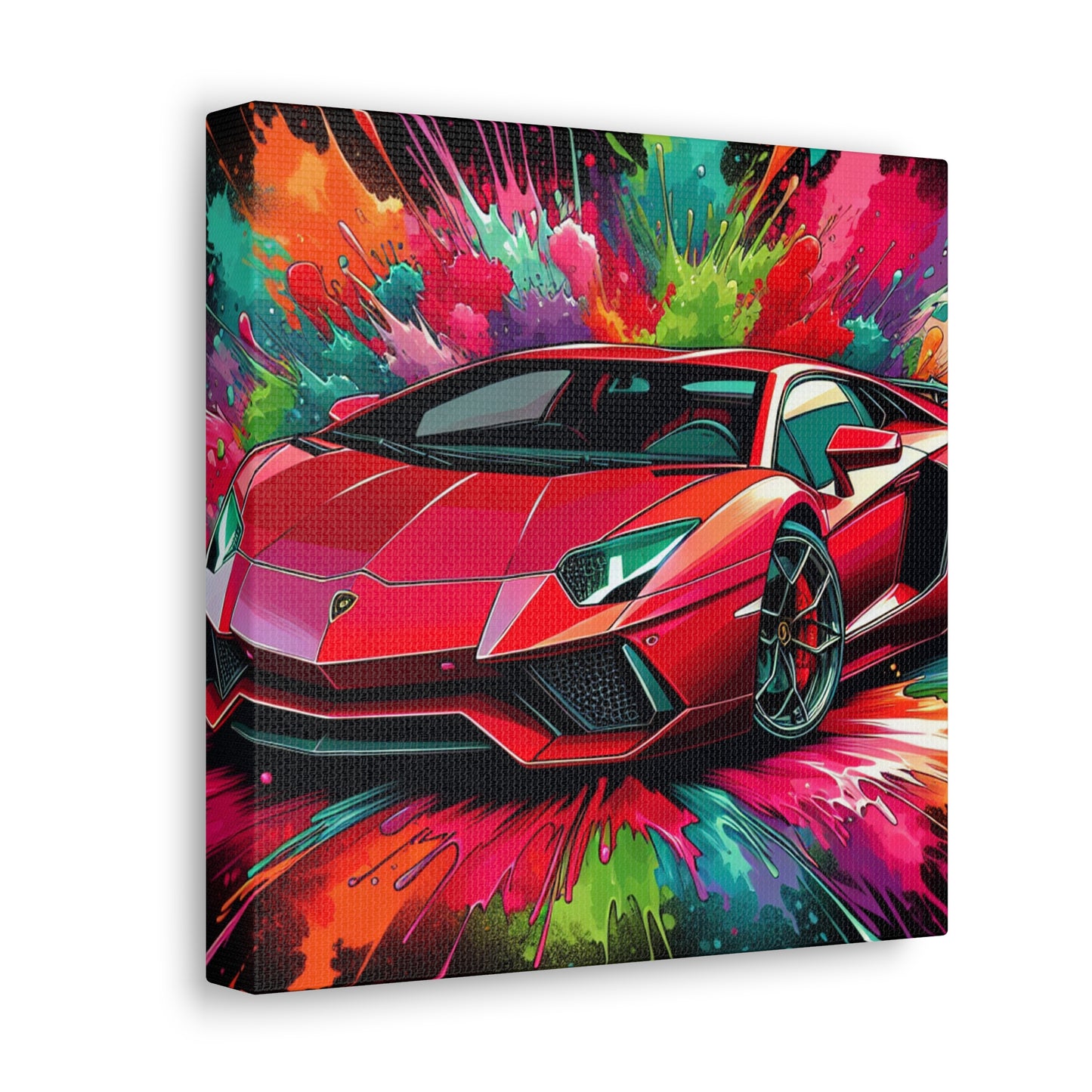 Lamborghini Aventador Canva, Exotic Sport Car Art, Luxury Wall Decoration, Unframed Modern Painting Print for Garage Decor