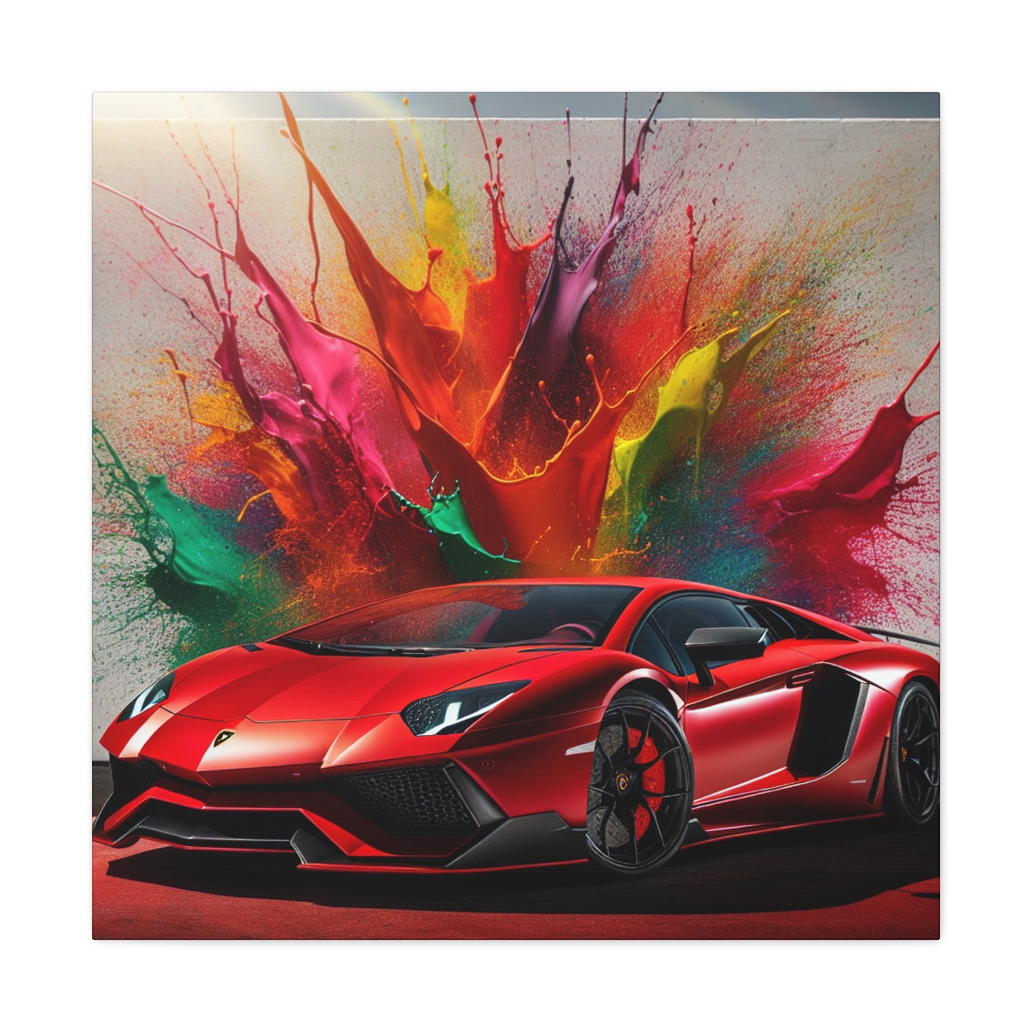 Lamborghini Aventador Wall Art - Modern Sports Car Canvas Print - Perfect for Garage Decor and Car Enthusiasts